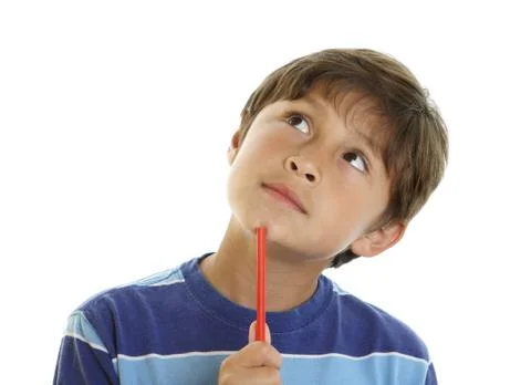 Thoughtful young boy Stock Photos