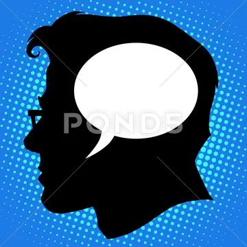 Thoughts in the head business concept Stock Illustration