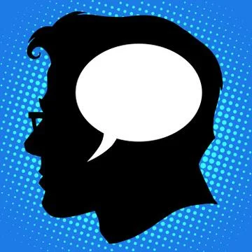 Thoughts in the head  business concept Stock Illustration