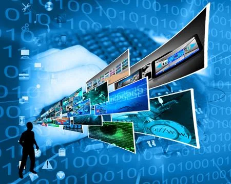 Thoughts of high technology Stock Illustration