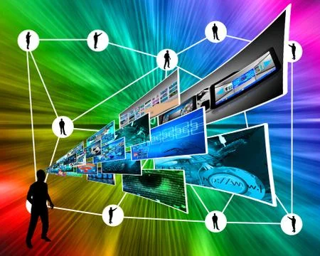 Thoughts of high technology Stock Illustration