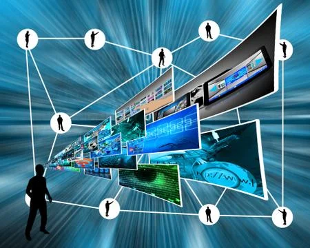 Thoughts of high technology Stock Illustration