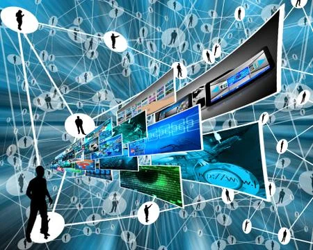 Thoughts of high technology Stock Illustration
