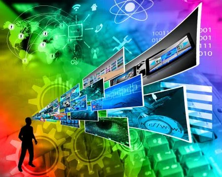 Thoughts of high technology Stockillustratie