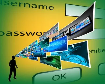 Thoughts of high technology Stock Illustration