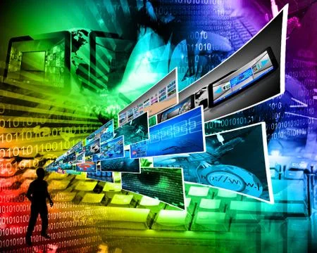 Thoughts of high technology Stock Illustration