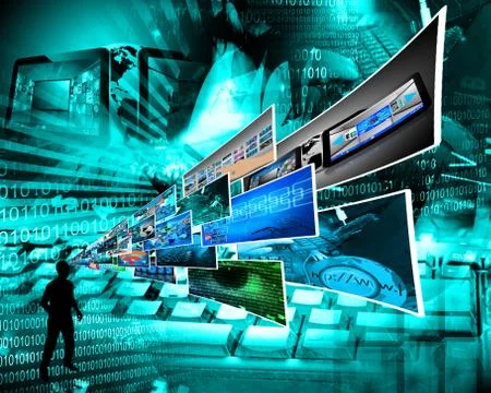Thoughts of high technology Stock Illustration