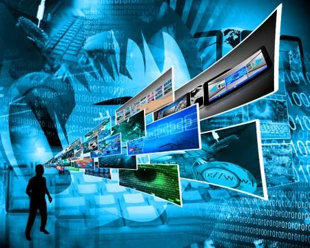 Thoughts of high technology Stock Illustration