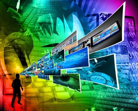 Thoughts of high technology Stock Illustration