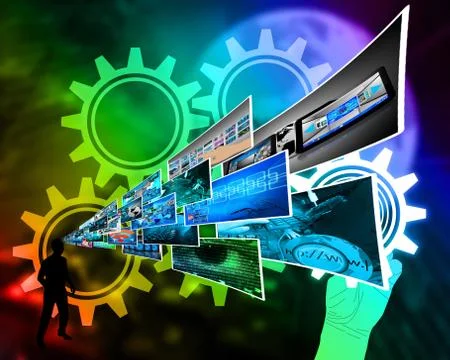 Thoughts of high technology Stockillustratie