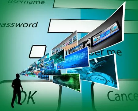Thoughts of high technology Stock Illustration