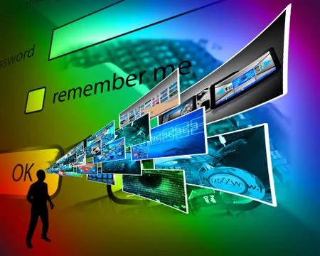 Thoughts of high technology Stock Illustration