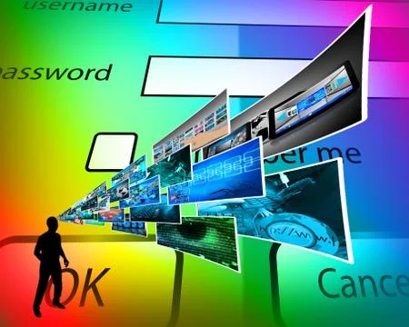 Thoughts of high technology Stock Illustration