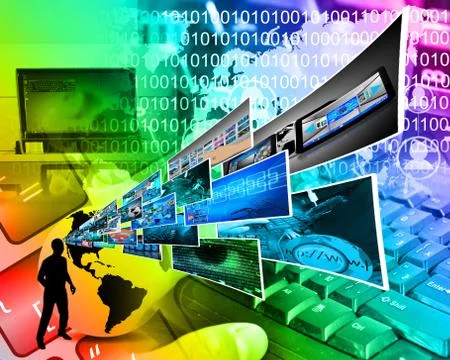 Thoughts of high technology Stock Illustration