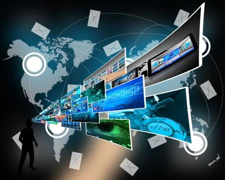Thoughts of high technology Stockillustratie