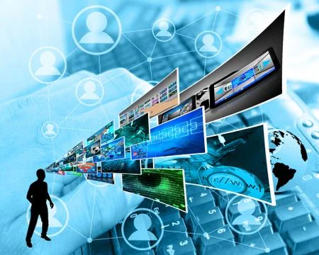Thoughts of high technology Stock Illustration