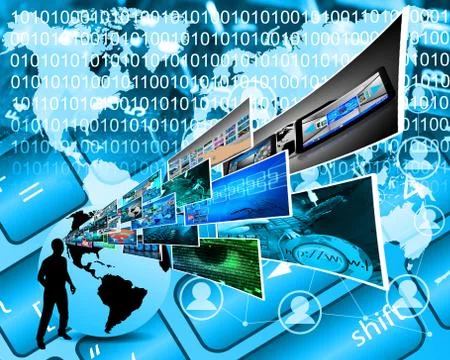 Thoughts of high technology Stock Illustration