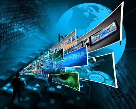 Thoughts of high technology Stock Illustration