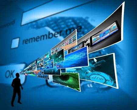 Thoughts of high technology Stock Illustration