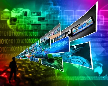 Thoughts of high technology Stock Illustration