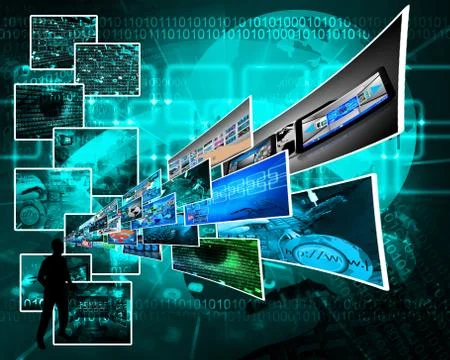 Thoughts of high technology Stock Illustration