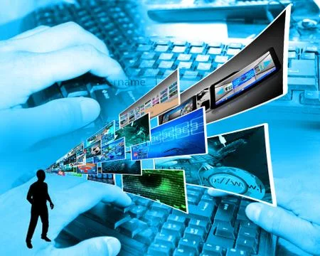 Thoughts of high technology Stock Illustration