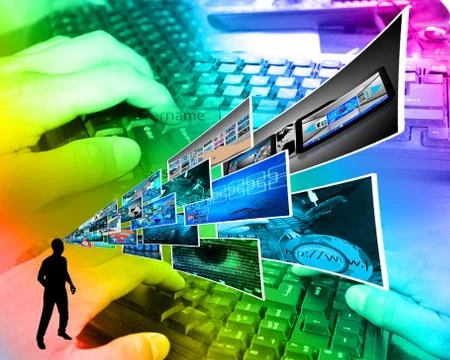 Thoughts of high technology Stock Illustration