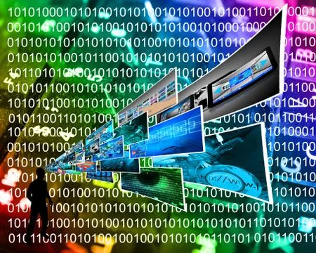 Thoughts of high technology Stock Illustration