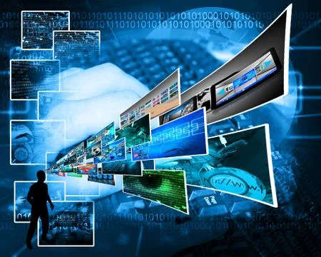 Thoughts of high technology Stock Illustration