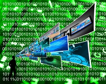 Thoughts of high technology Stock Illustration