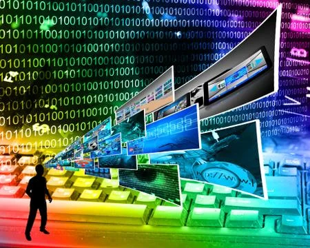 Thoughts of high technology Stock Illustration