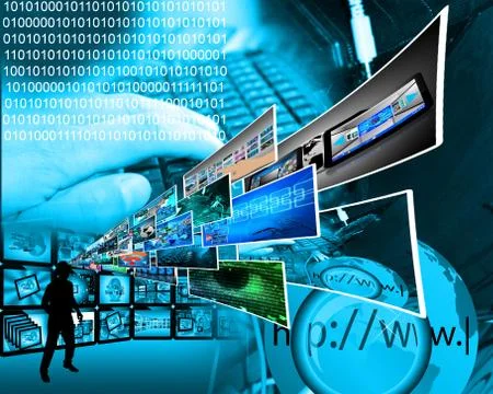 Thoughts of high technology Stock Illustration