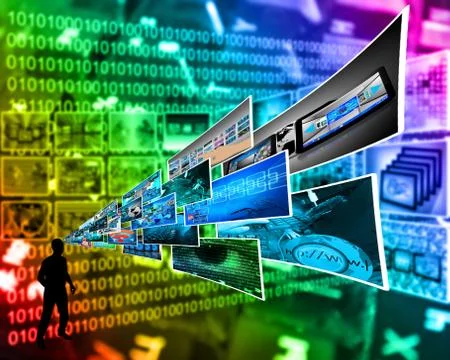 Thoughts of high technology Stock Illustration