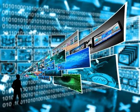 Thoughts of high technology Stock Illustration
