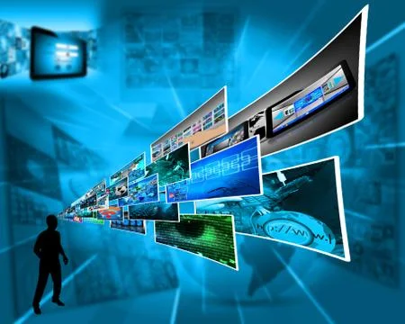 Thoughts of high technology Stock Illustration