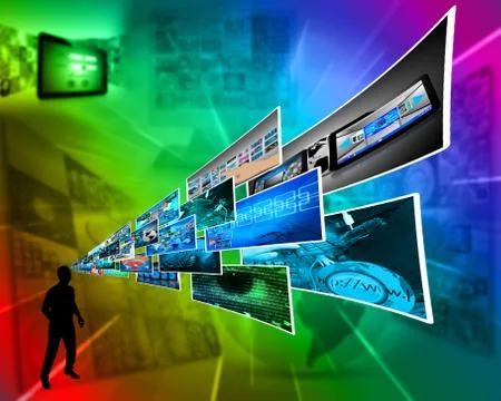 Thoughts of high technology Stock Illustration