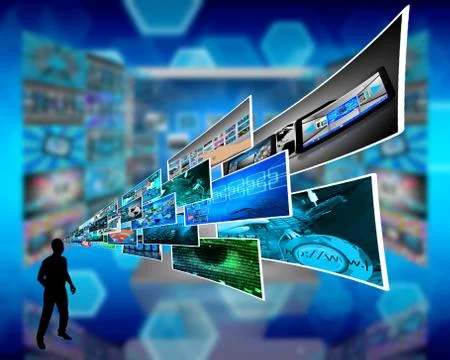 Thoughts of high technology Stock Illustration