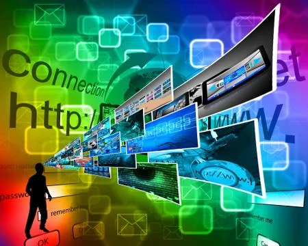 Thoughts of high technology Stock Illustration