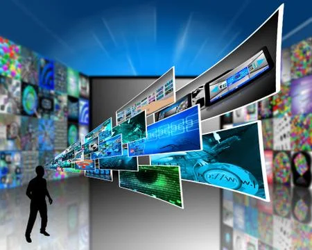 Thoughts of high technology Stock Illustration