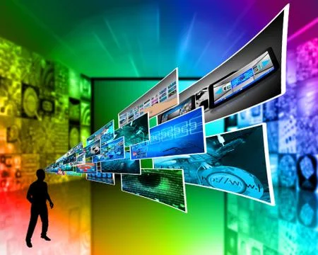 Thoughts of high technology Stock Illustration
