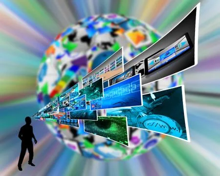Thoughts of high technology 스톡 일러스트