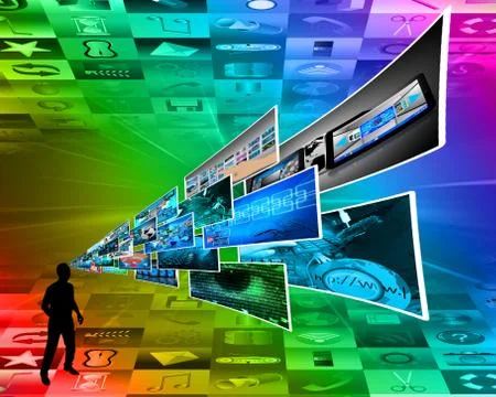 Thoughts of high technology Stockillustratie