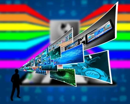 Thoughts of high technology Stock Illustration