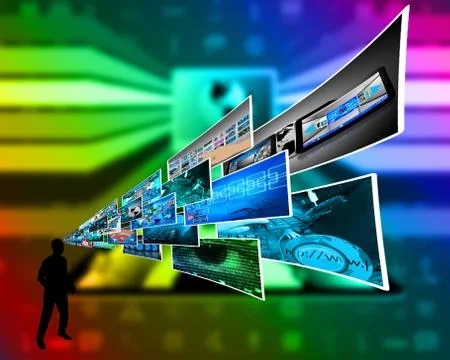 Thoughts of high technology Stock Illustration