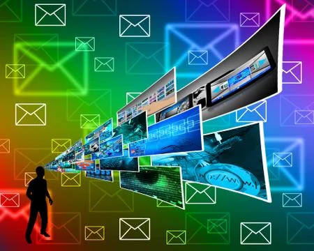 Thoughts of high technology Stock Illustration