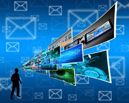 Thoughts of high technology Illustrazione stock