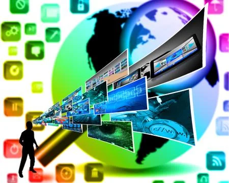 Thoughts of high technology Stock Illustration