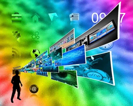 Thoughts of high technology Stockillustratie