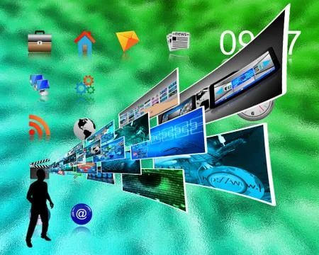 Thoughts of high technology Stockillustratie