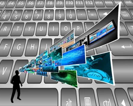 Thoughts of high technology Stock Illustration